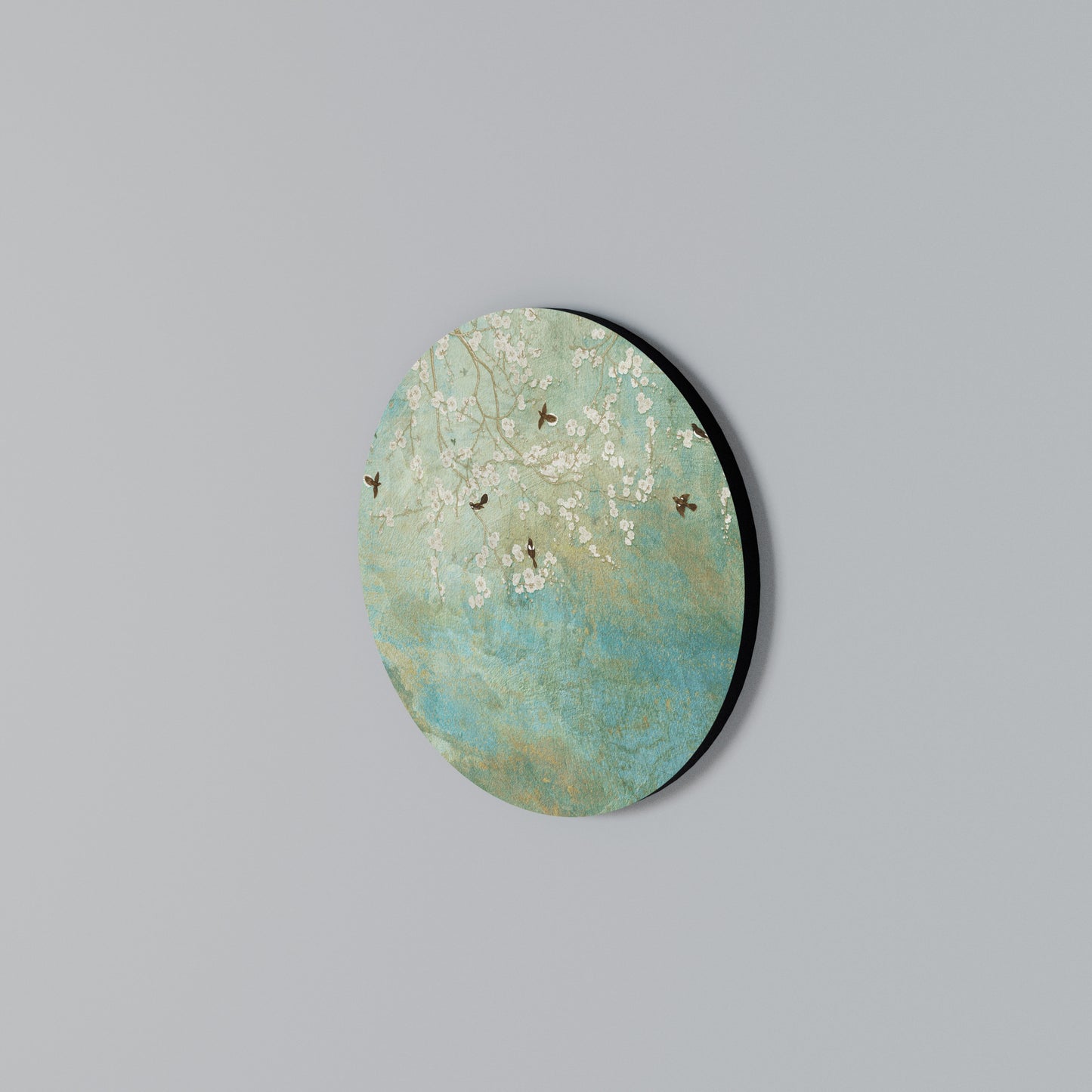BLOOMING CHARM Arte de pared redondo