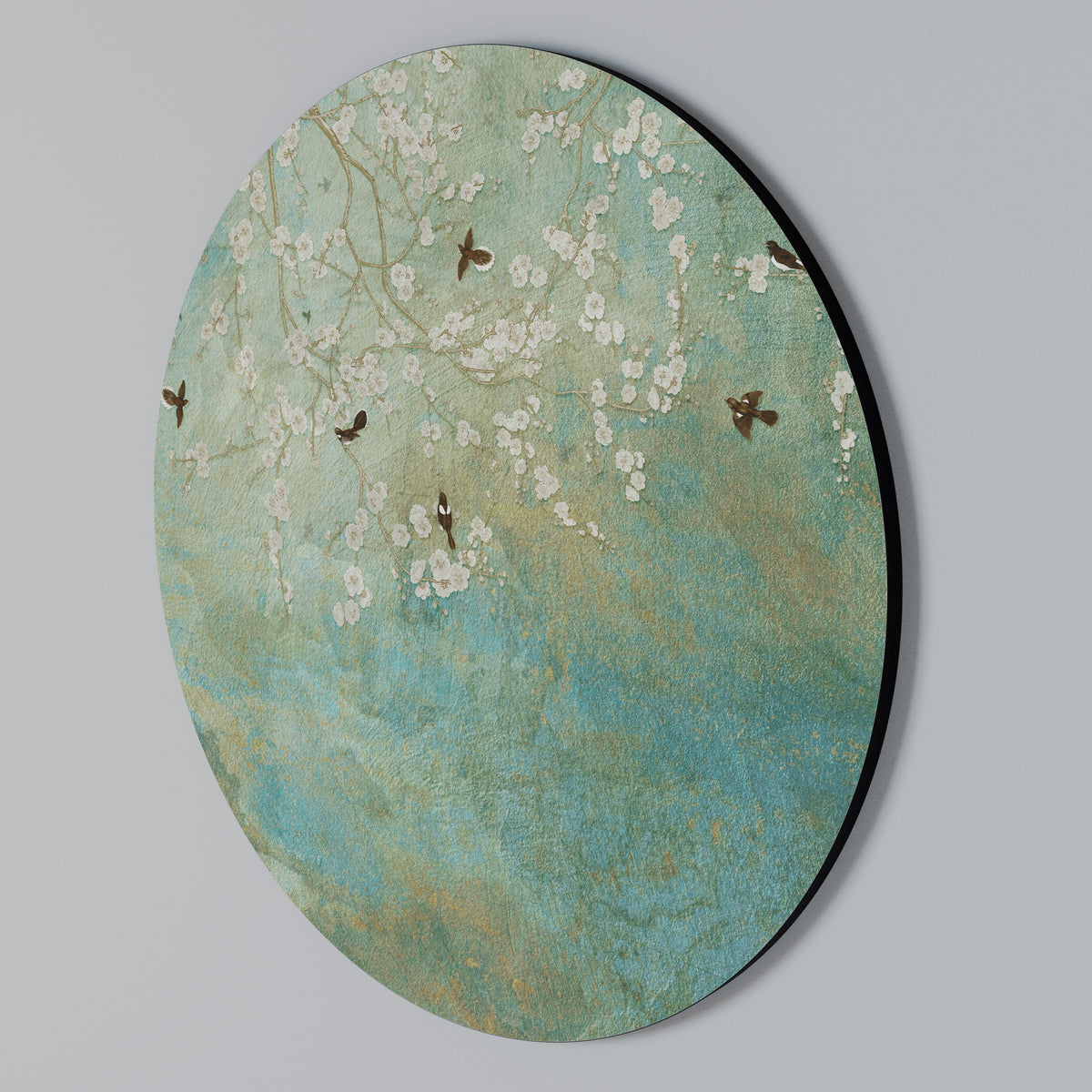 BLOOMING CHARM Arte de pared redondo
