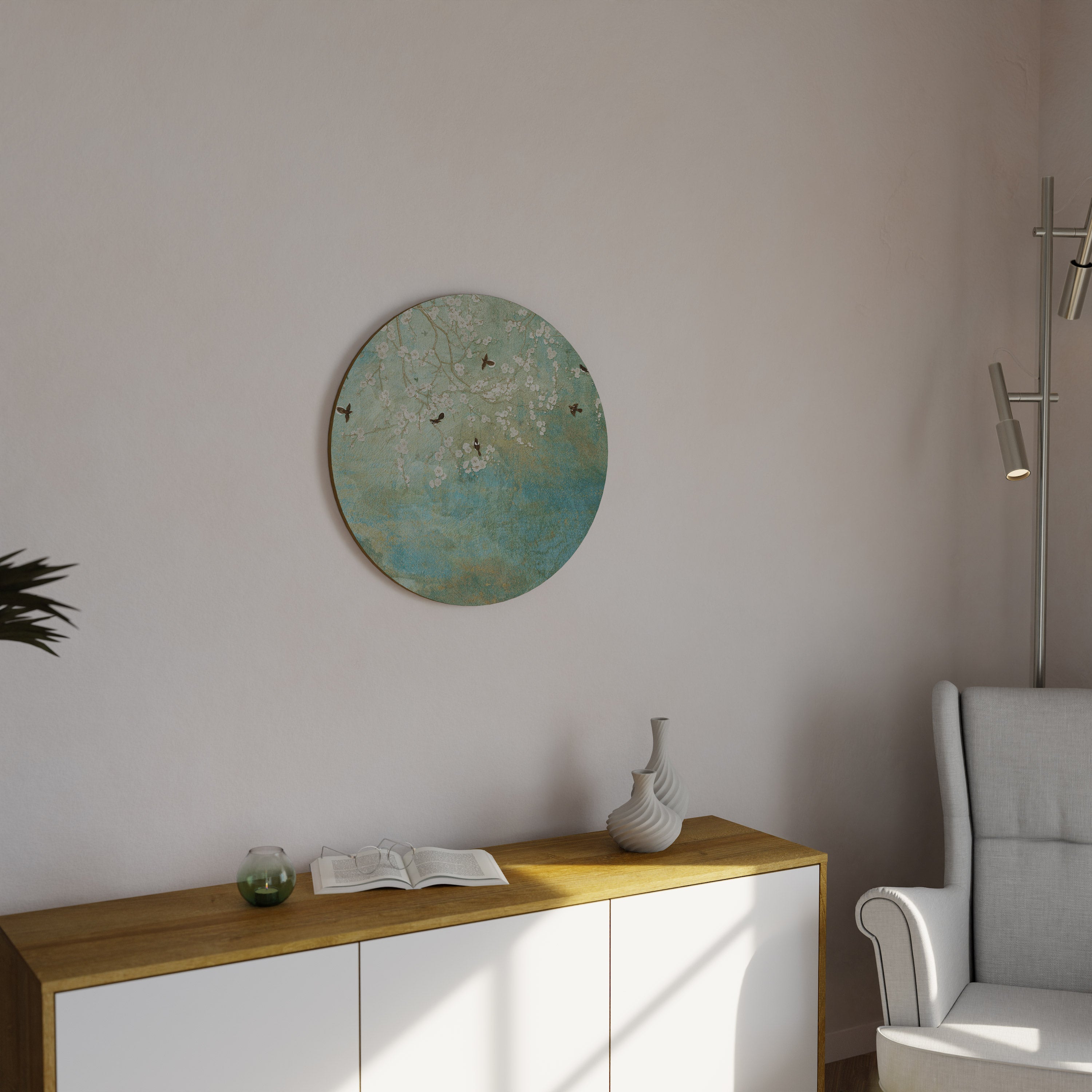 Arte de pared redondo BLOOMING CHARM