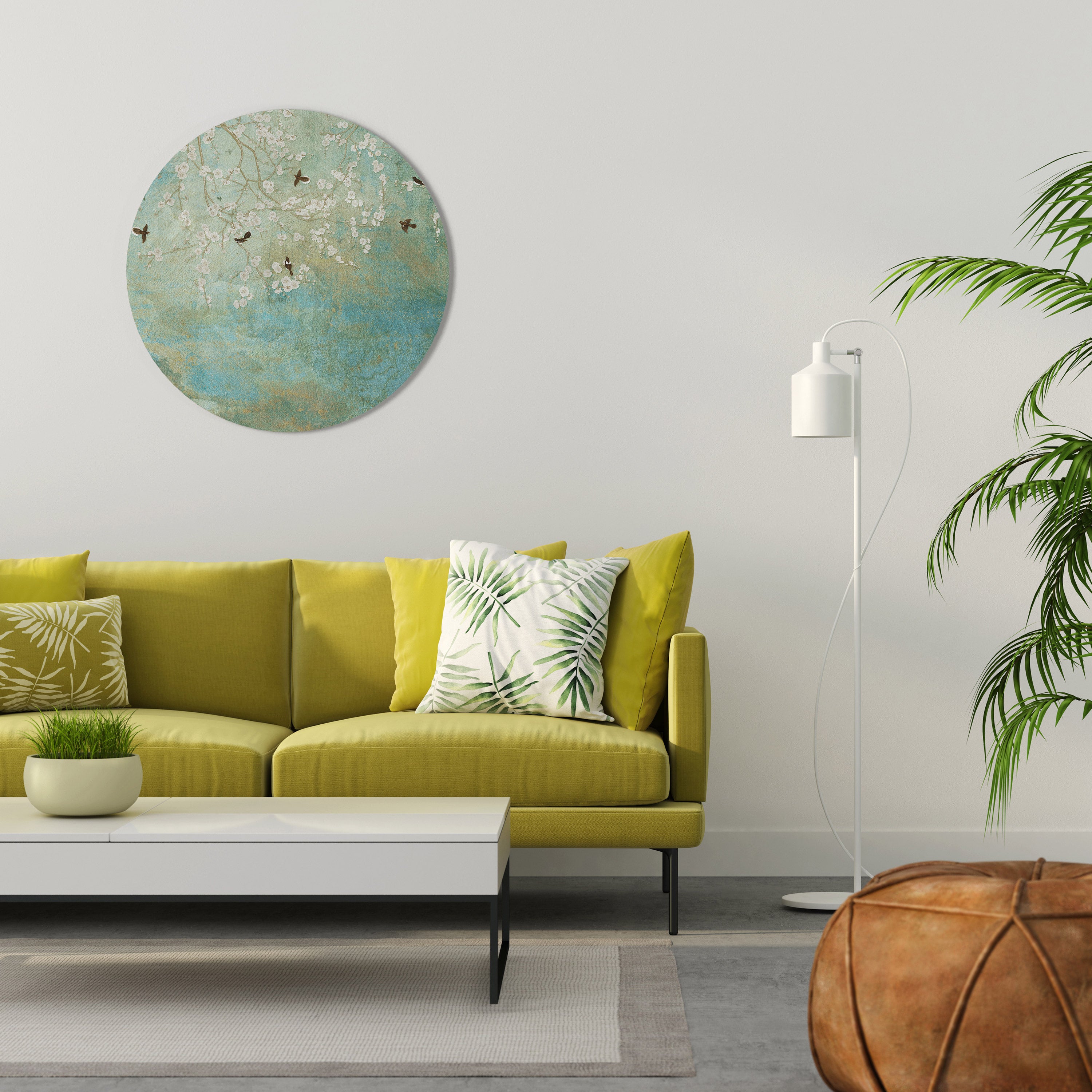 Arte de pared redondo BLOOMING CHARM