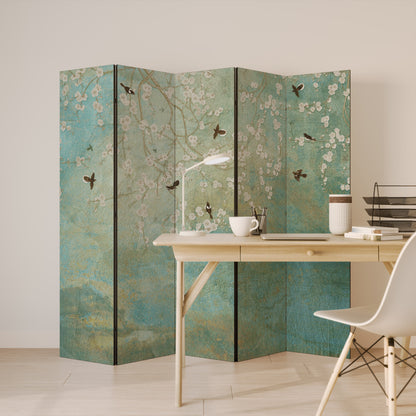 BLOOMING CHARM 5-Panel Room Divider