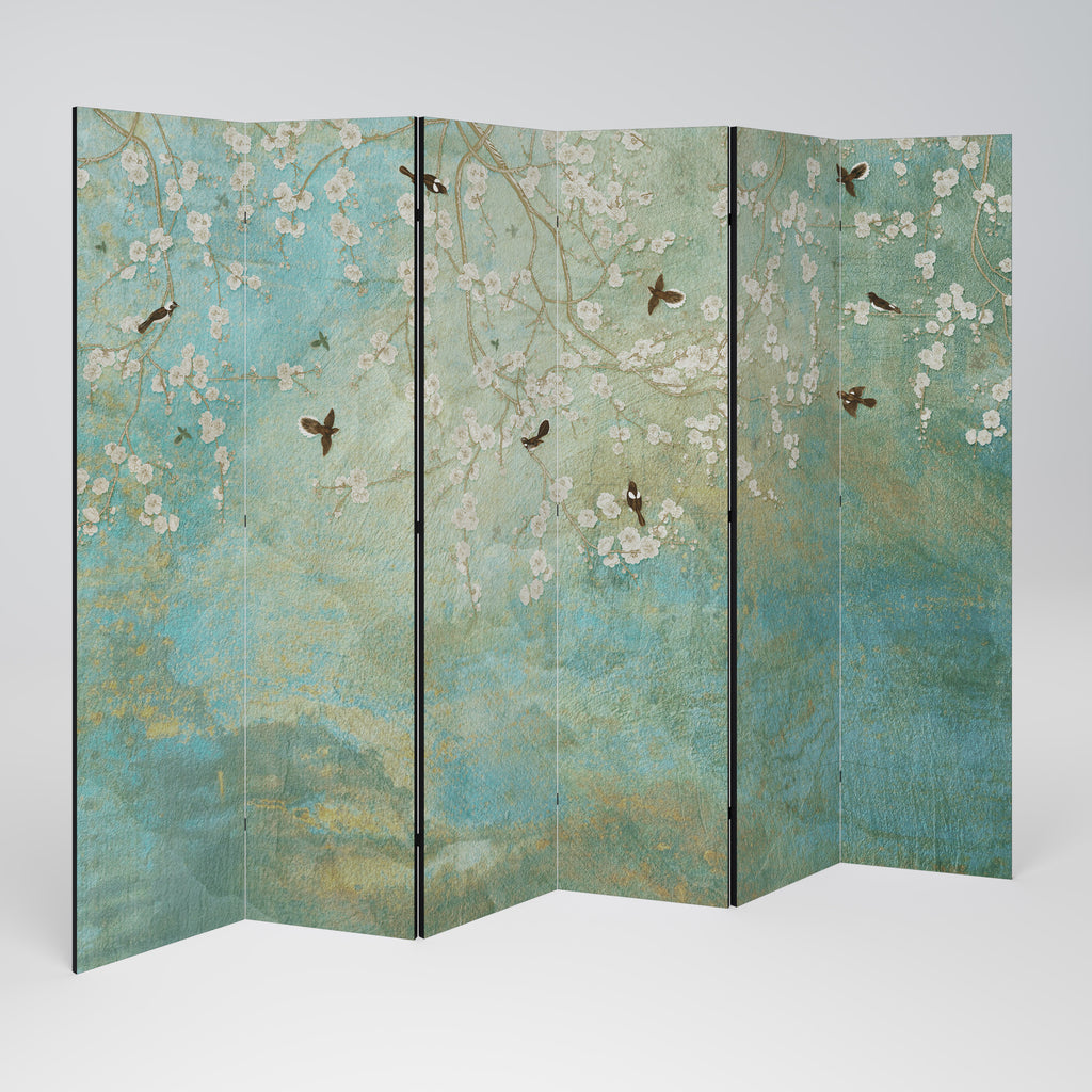 BLOOMING CHARM Decorative 6-Panel Room Divider