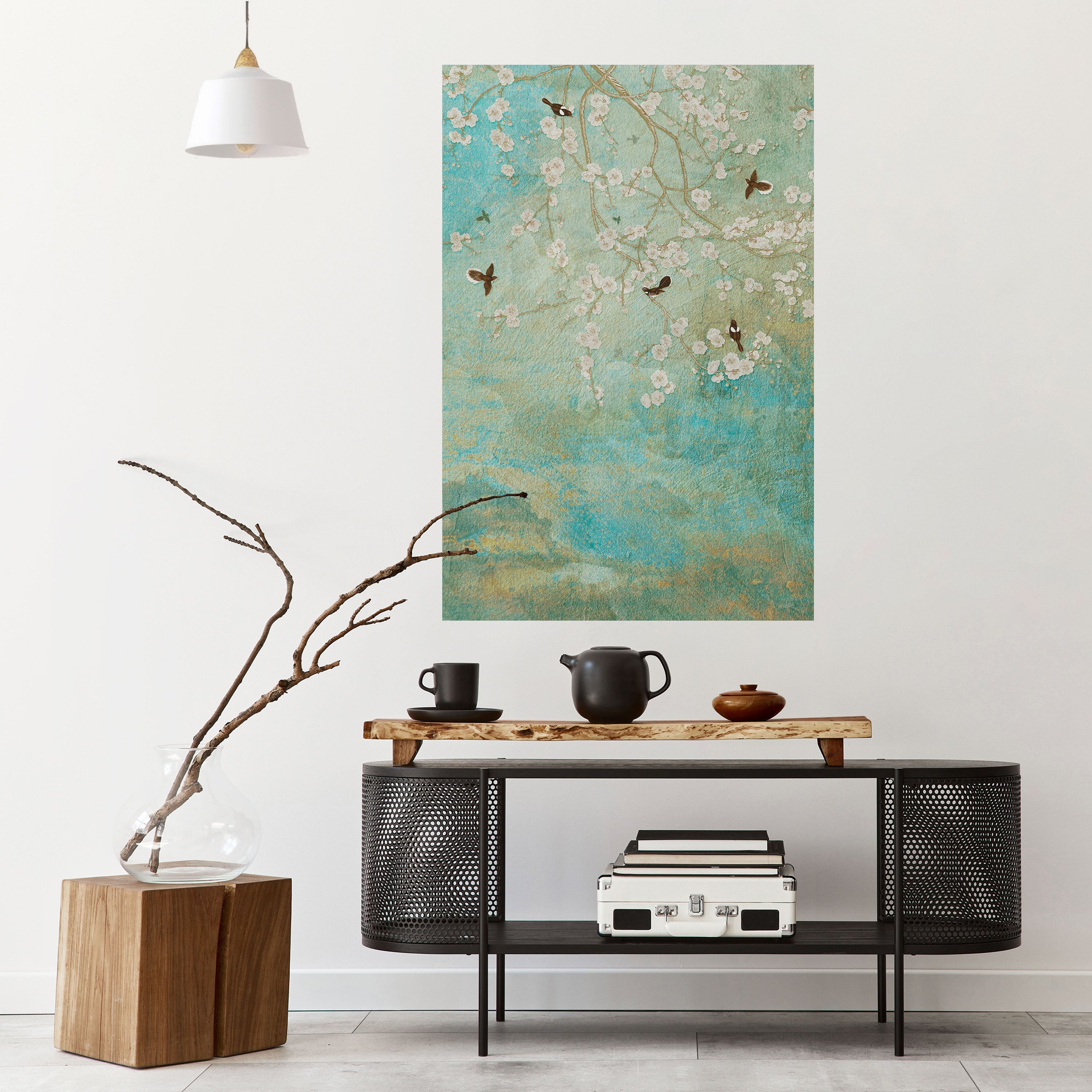 BLOOMING CHARM Peel and Stick Vertical Poster