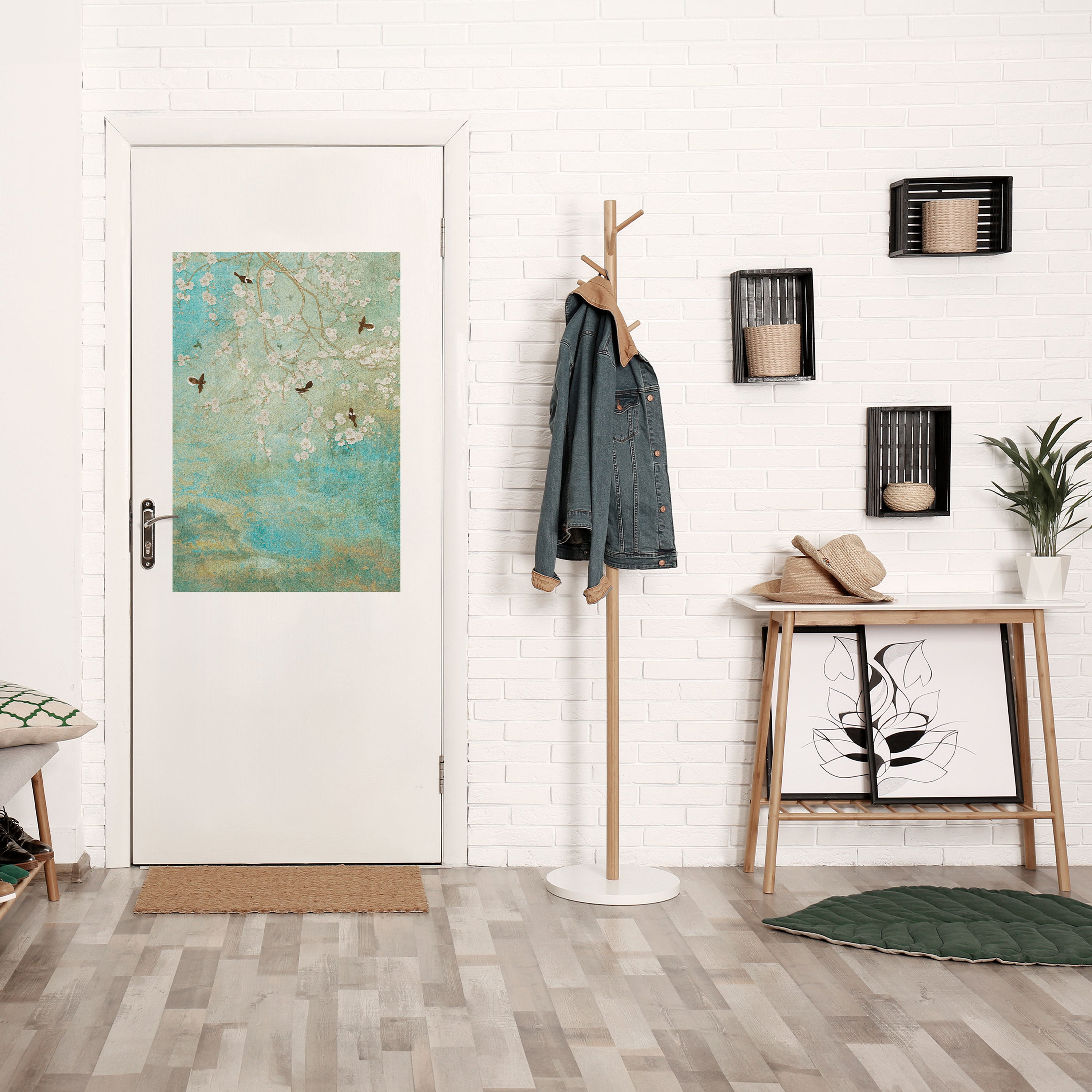 BLOOMING CHARM Peel and Stick Vertical Poster