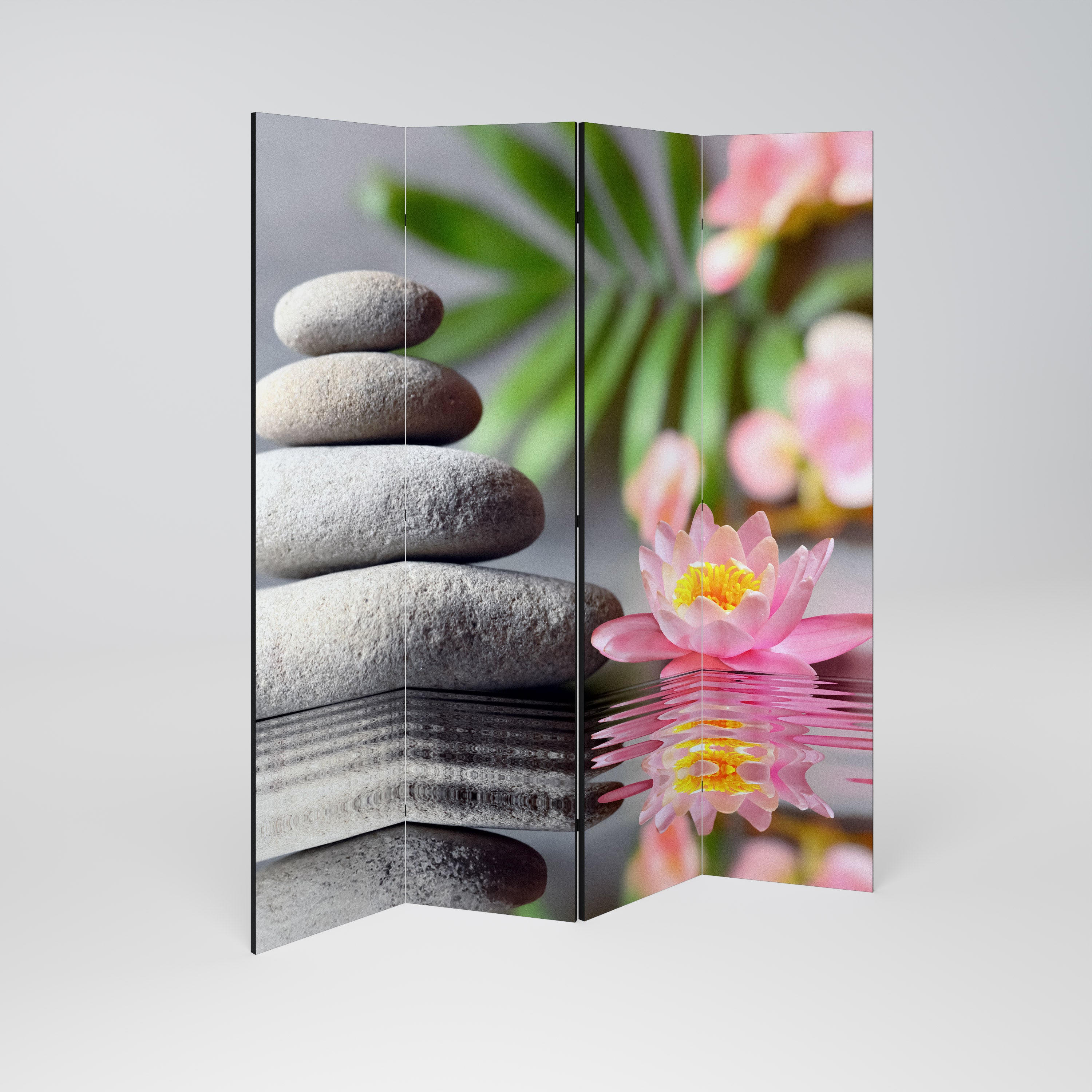 CALMING REFLECTIONS Biombo de 4 paneles