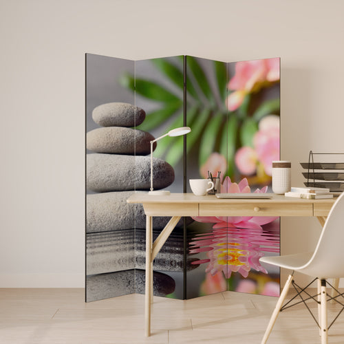 CALMING REFLECTIONS Decorative 4-Panel Room Divider
