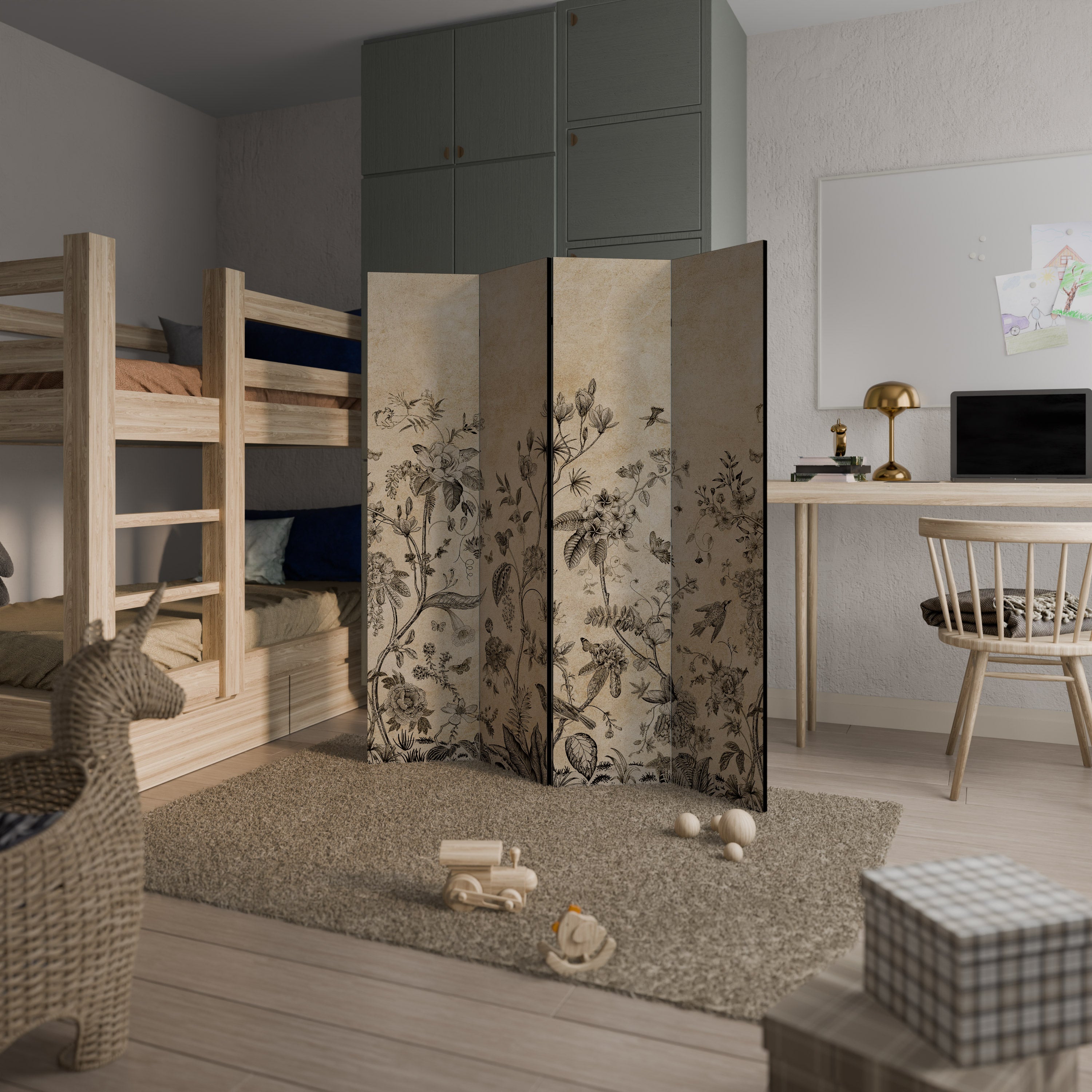 GLADE ESSENCE Decorative 4-Panel Room Divider