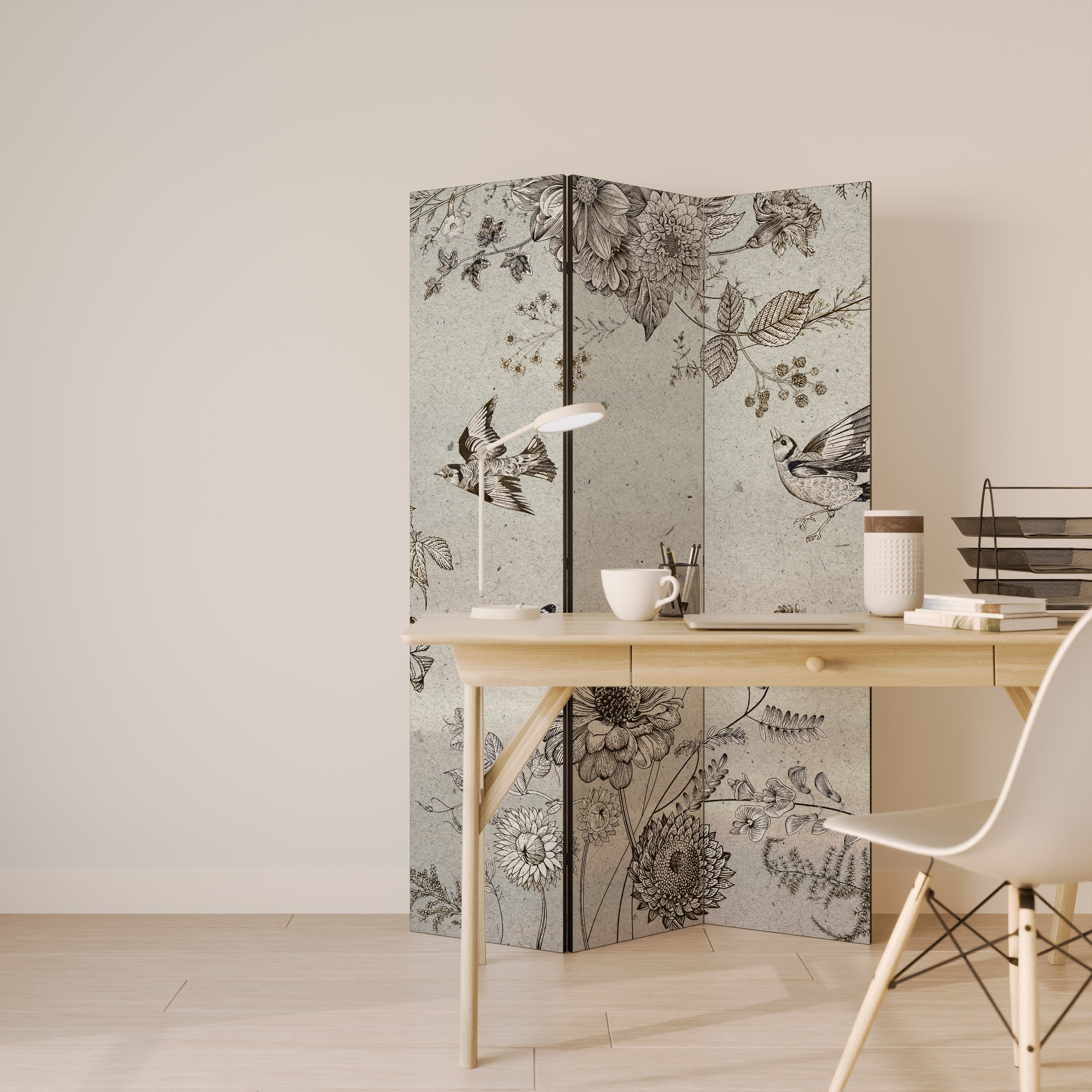 FLY ME TO THE SUN Biombo de 3 paneles