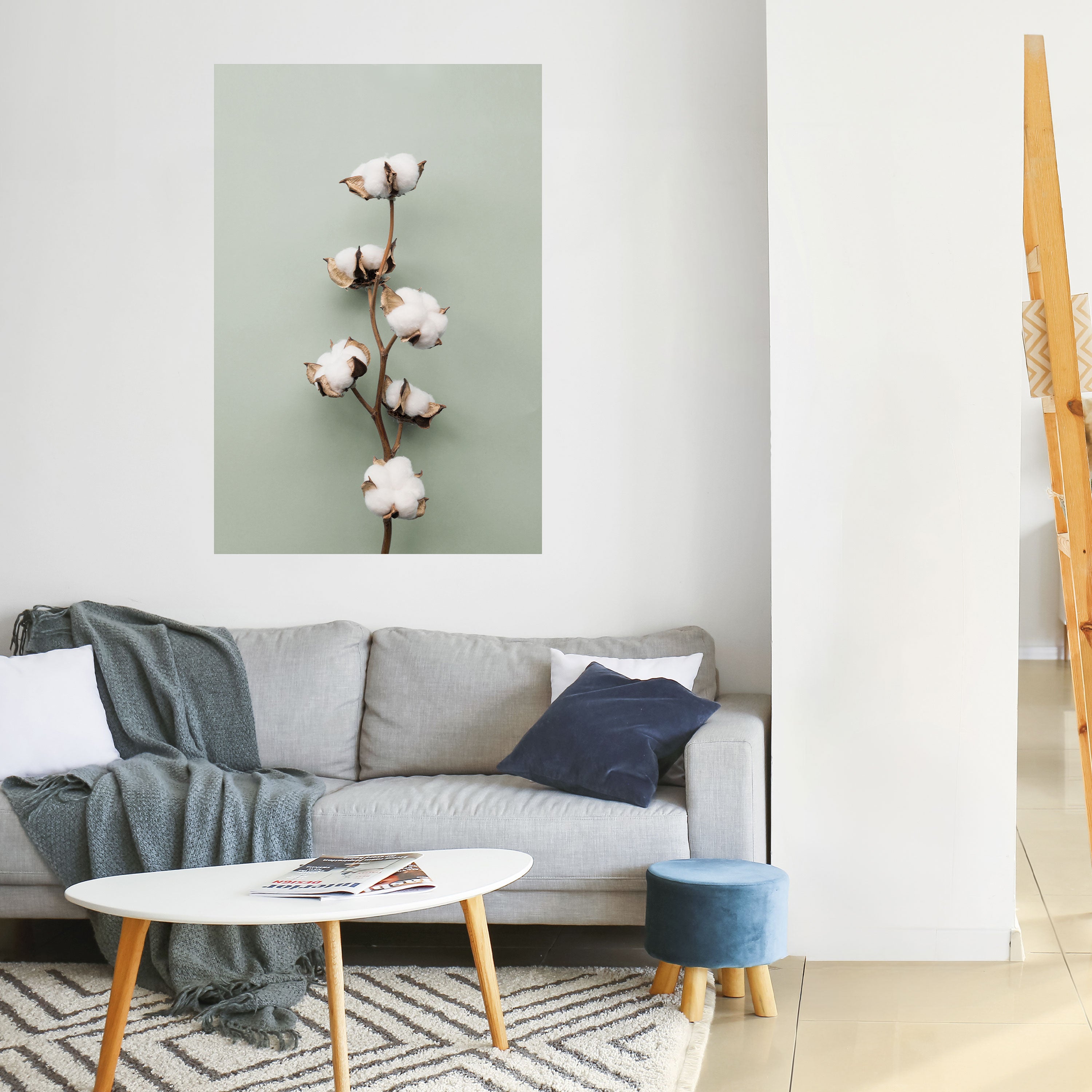 COTTON DREAMS UNFOLDED Peel and Stick Vertical Poster