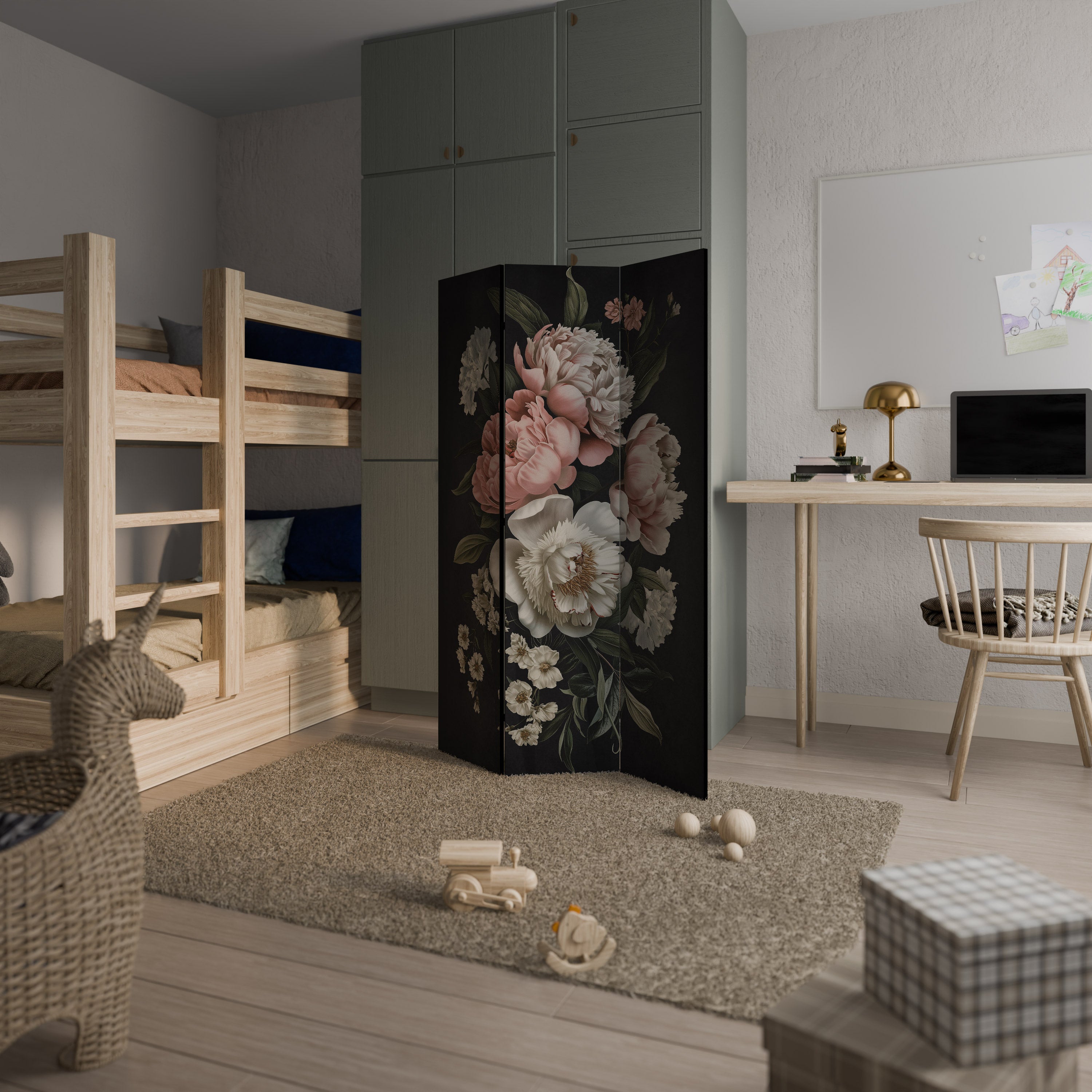 LUSH ELEGANCE Decorative 3-Panel Room Divider