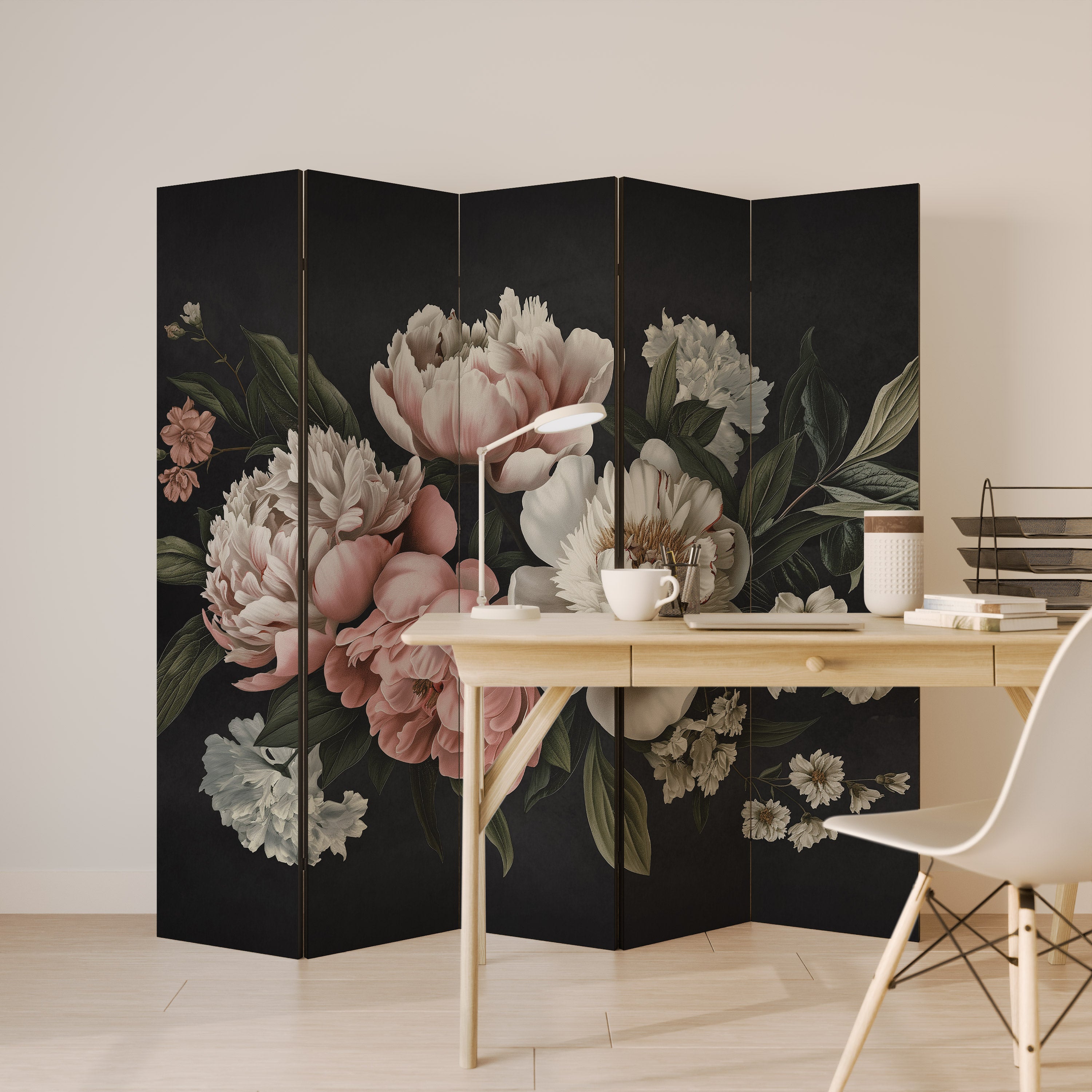 LUSH ELEGANCE Decorative 5-Panel Room Divider