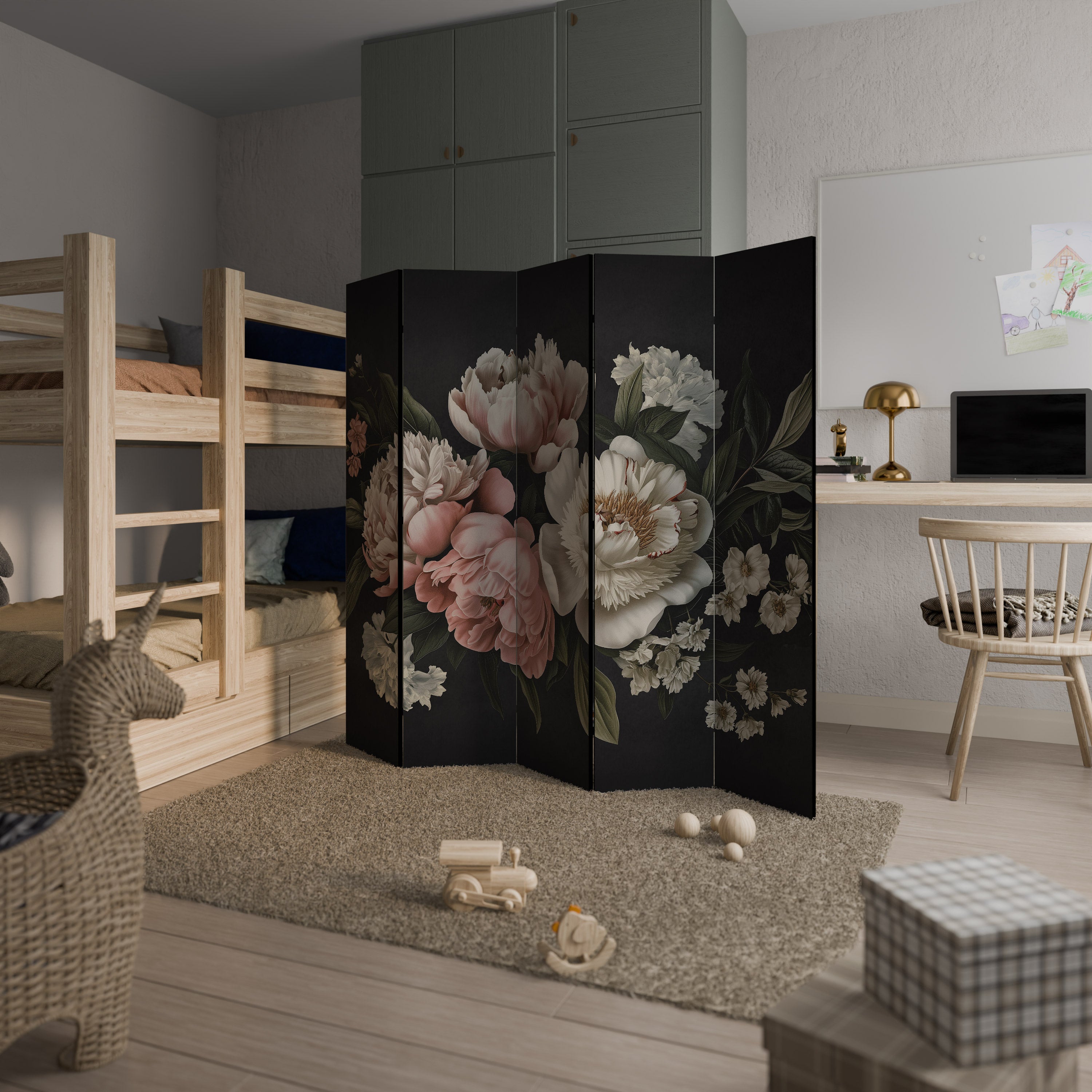 LUSH ELEGANCE Decorative 5-Panel Room Divider