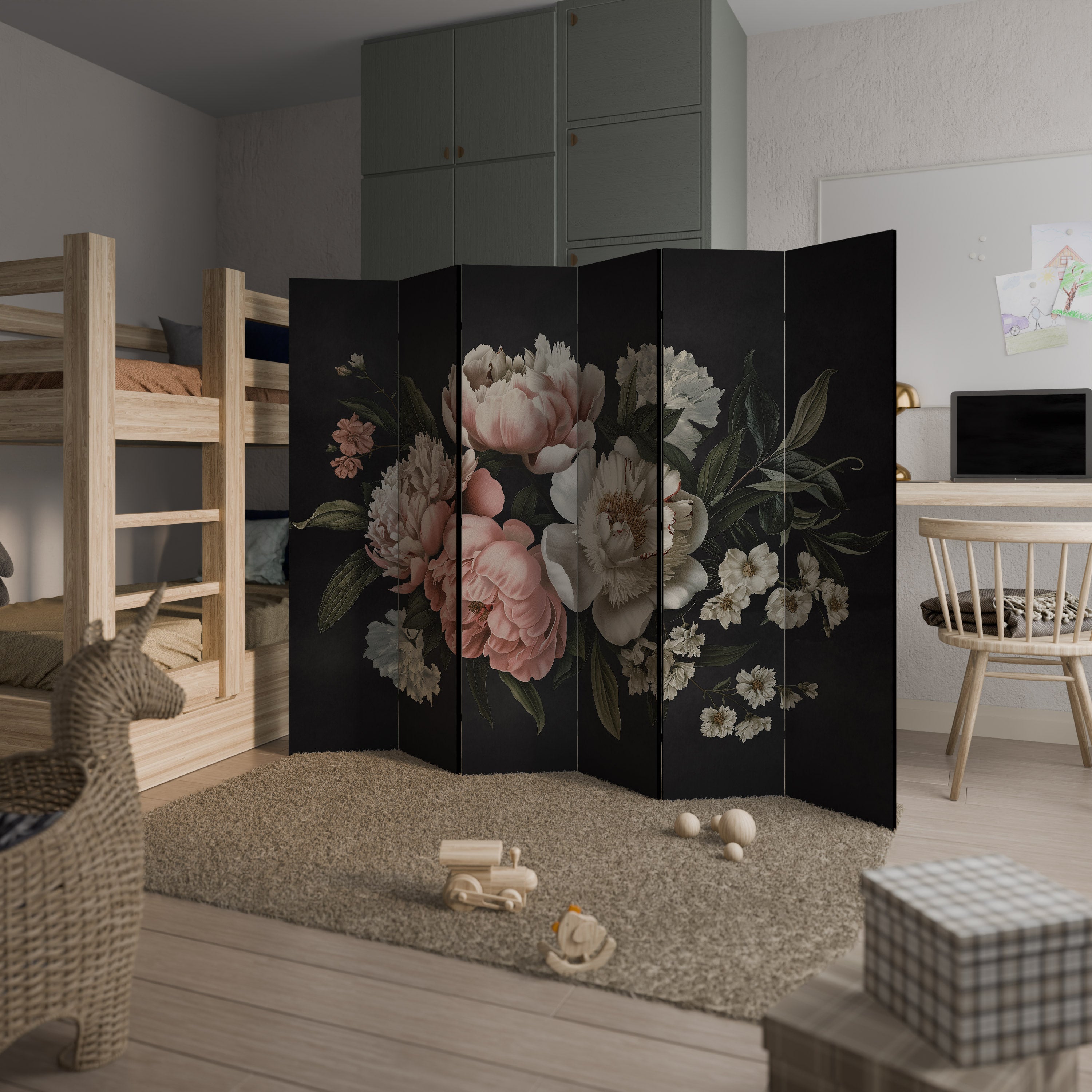 LUSH ELEGANCE Decorative 6-Panel Room Divider