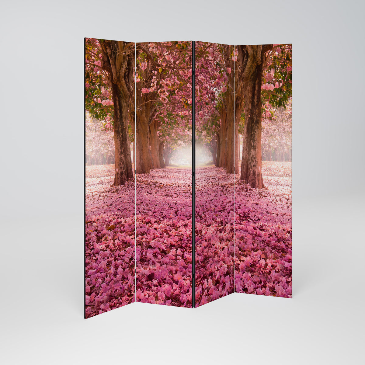 BLOSSOMING PATHWAYS Biombo de 4 paneles