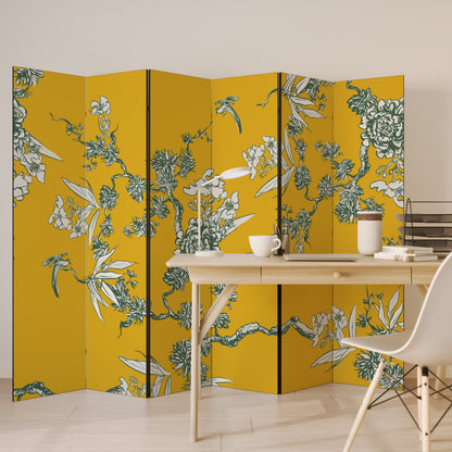 YELLOW CHINOISERIE Biombo de 6 paneles