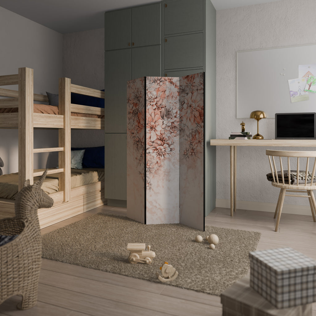 MARBLE GARDEN FANTASY Biombo de 3 paneles