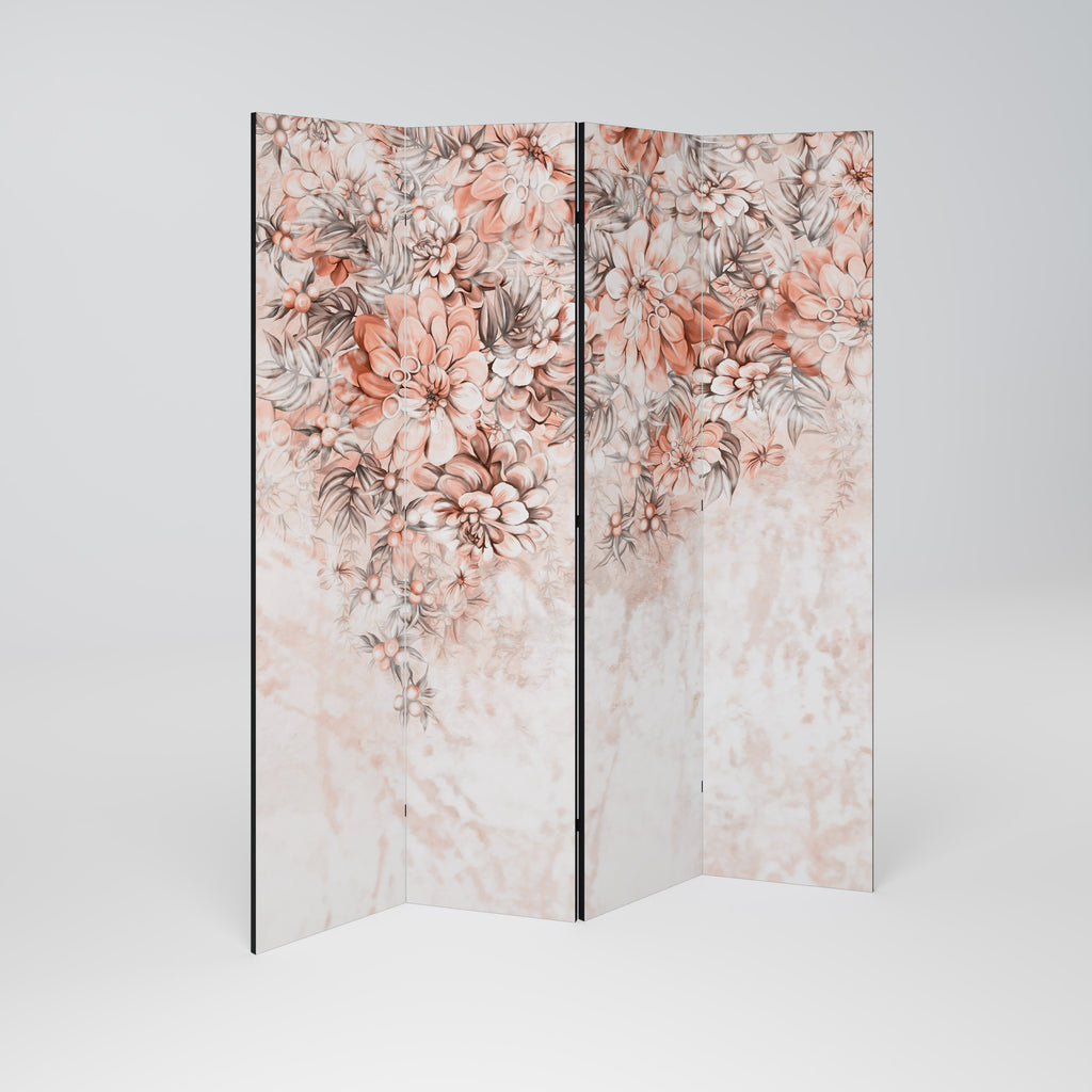 MARBLE GARDEN FANTASY Decorative 4-Panel Room Divider