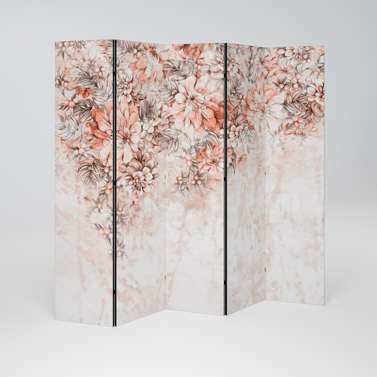 MARBLE GARDEN FANTASY Biombo de 5 paneles