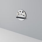 POPPY ALLURE Round Art Shelf In Black Finish