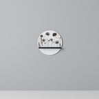 POPPY ALLURE Round Art Shelf In Black Finish