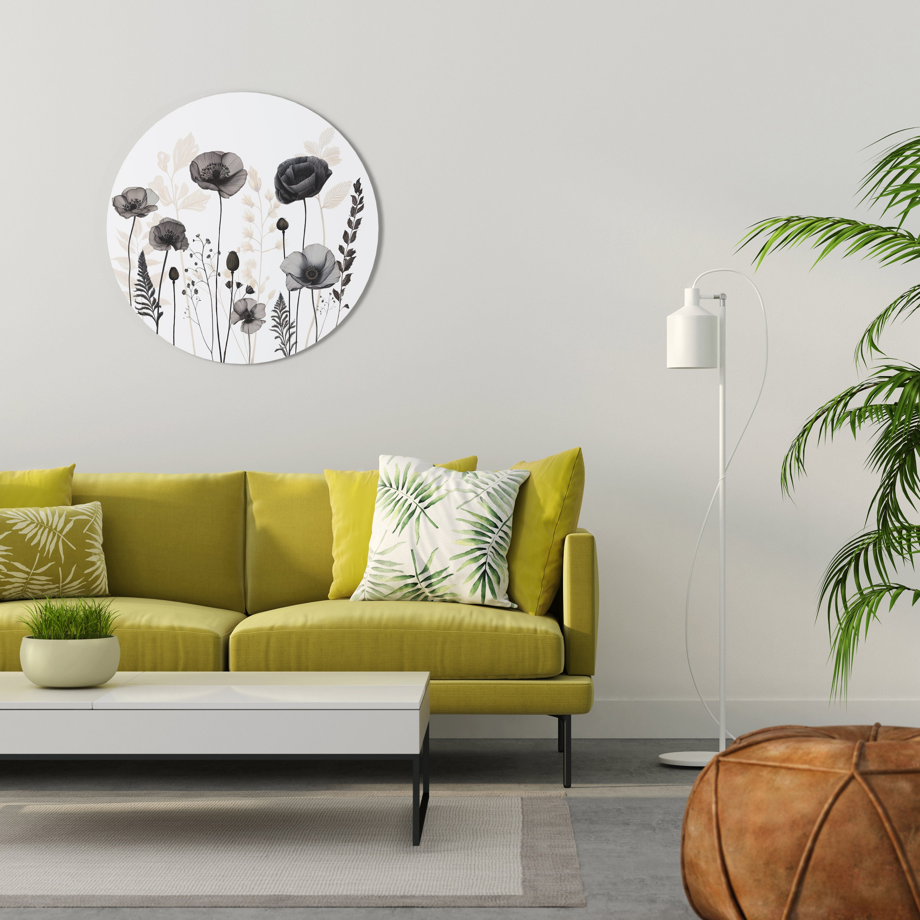 POPPY ALLURE Arte de pared redondo