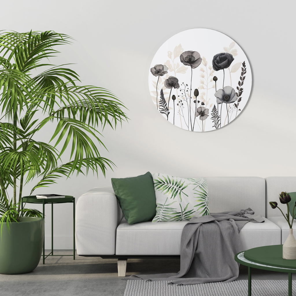 POPPY ALLURE Arte de pared redondo