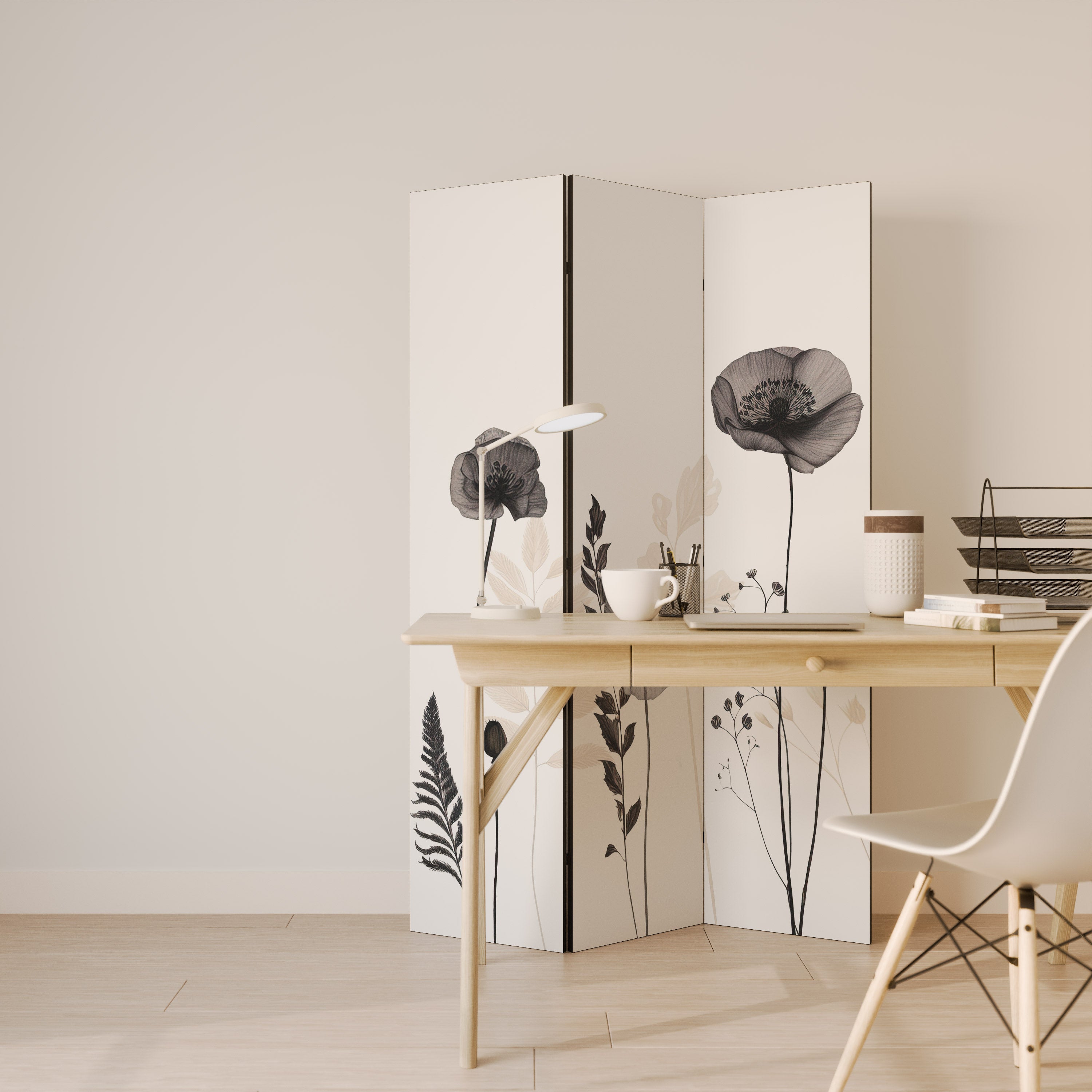POPPY ALLURE Decorative 3-Panel Room Divider
