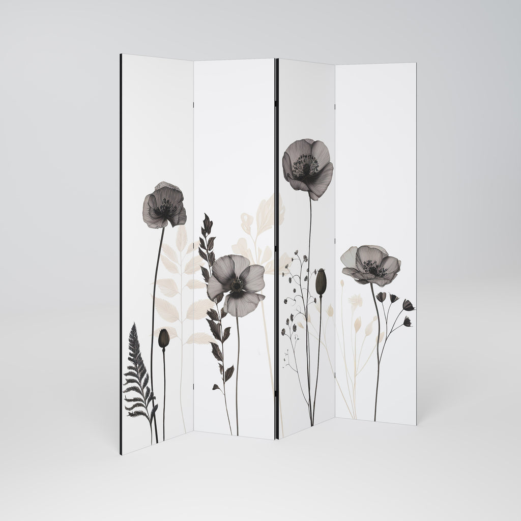 POPPY ALLURE Decorative 4-Panel Room Divider