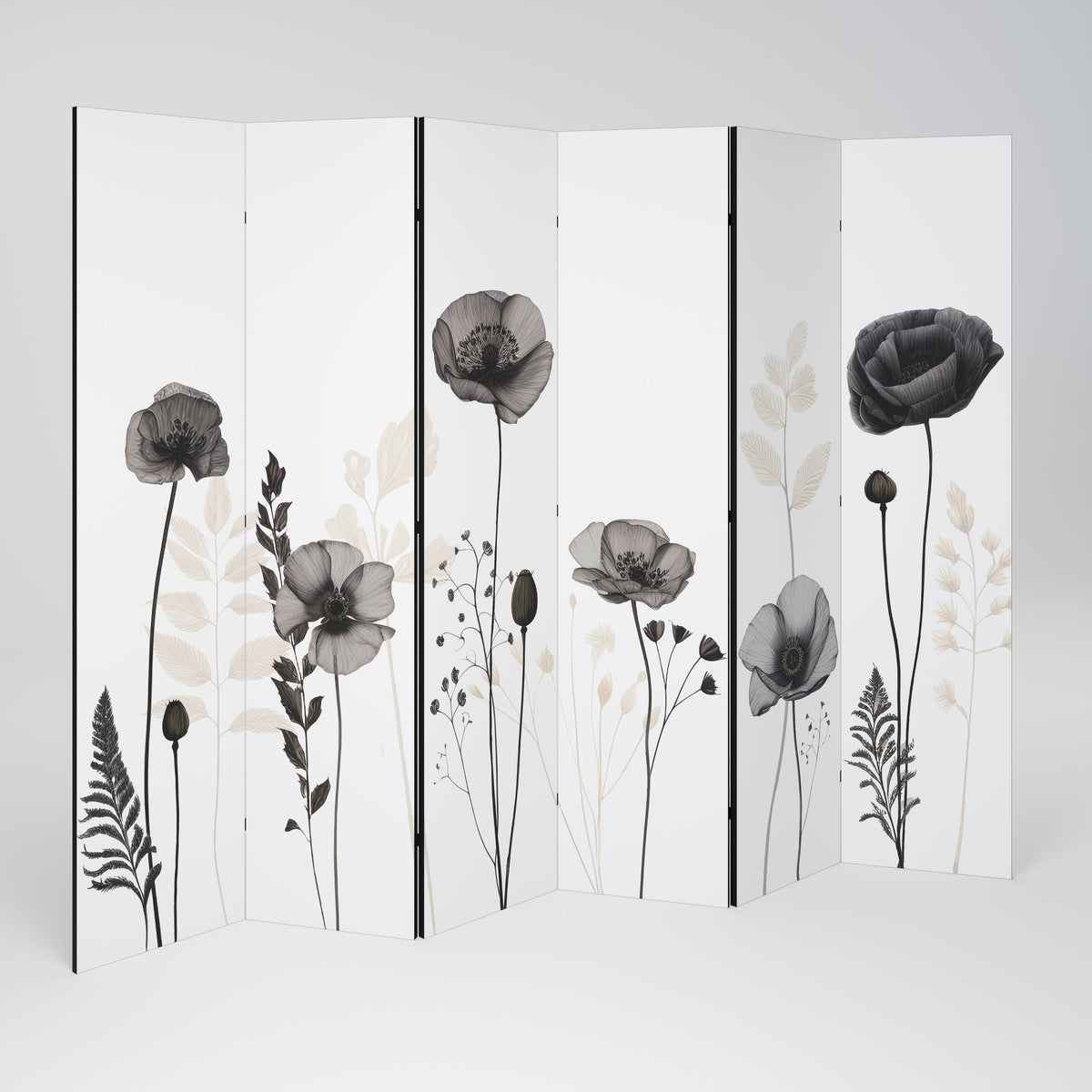 POPPY ALLURE Biombo de 6 paneles
