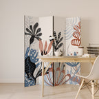 ORGANIC ASSEMBLAGE Biombo Decorativo de 4 Paneles