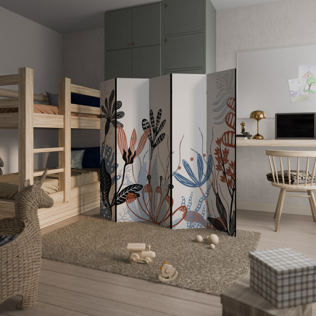 ORGANIC ASSEMBLAGE Biombo de 5 paneles