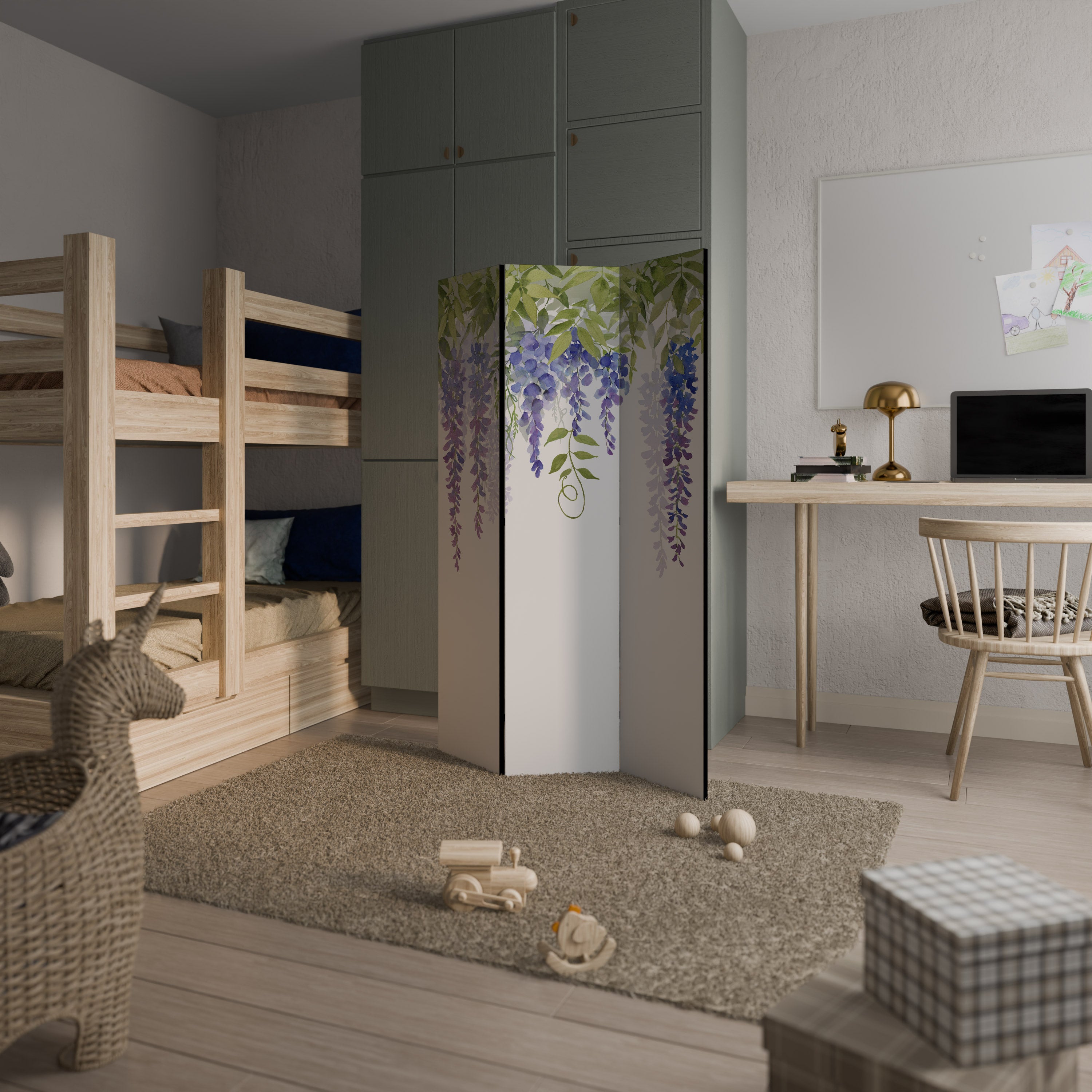 BOTANICAL BREEZE Biombo de 3 paneles