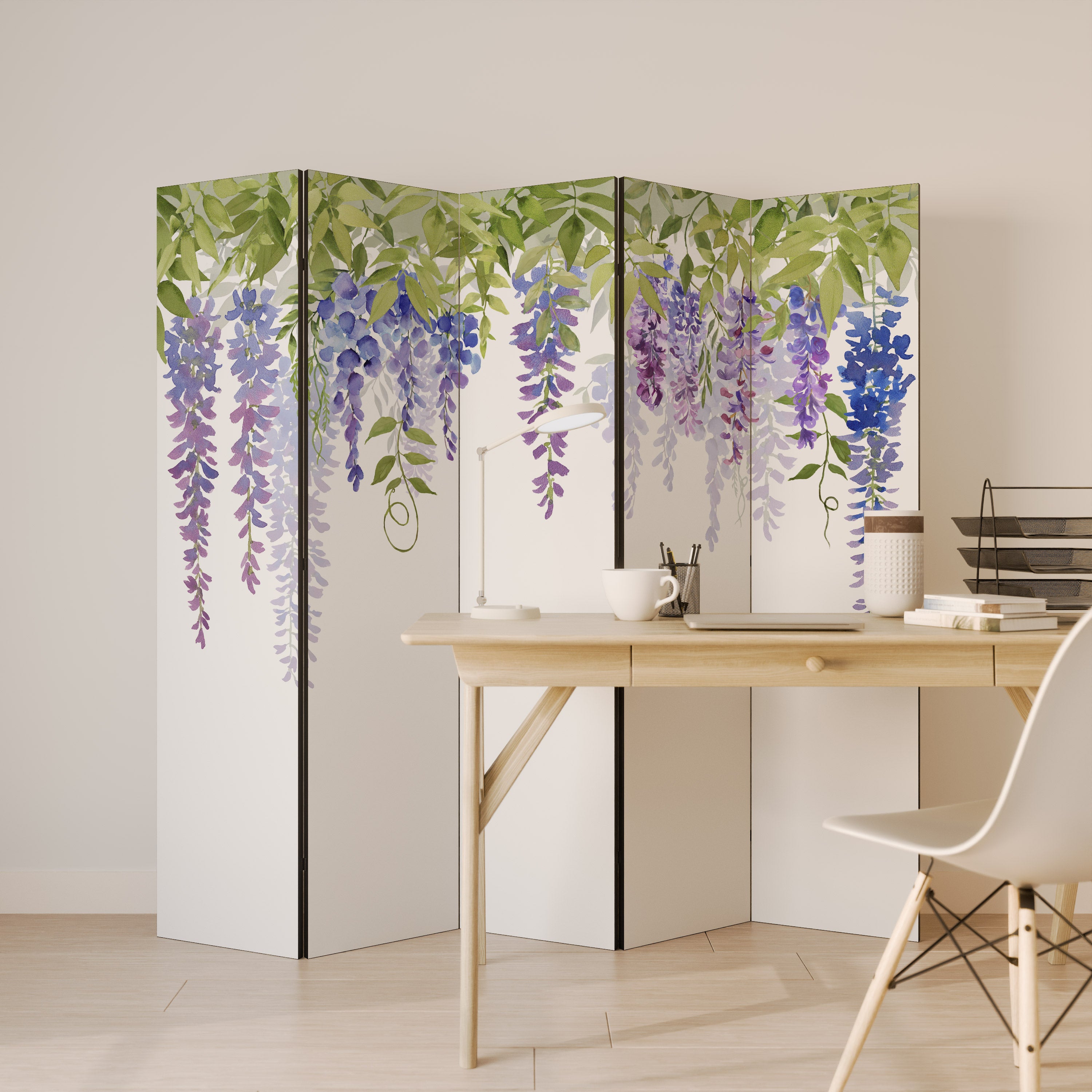 BOTANICAL BREEZE Decorative 5-Panel Room Divider