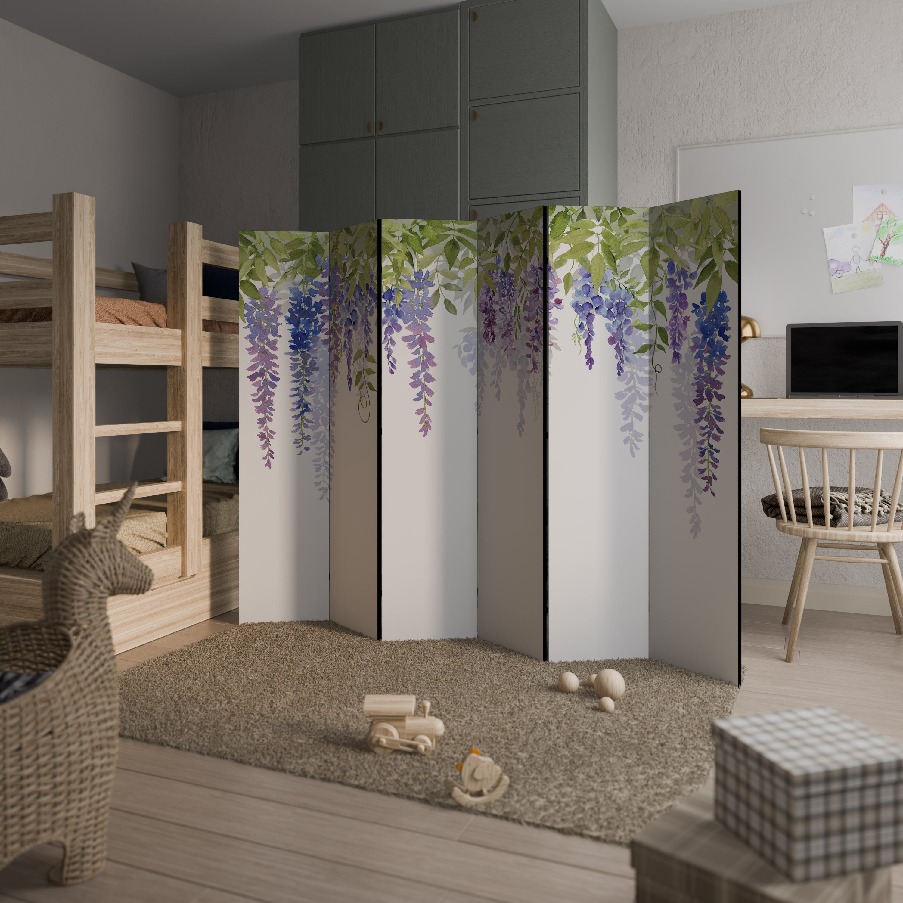 BOTANICAL BREEZE Decorative 6-Panel Room Divider
