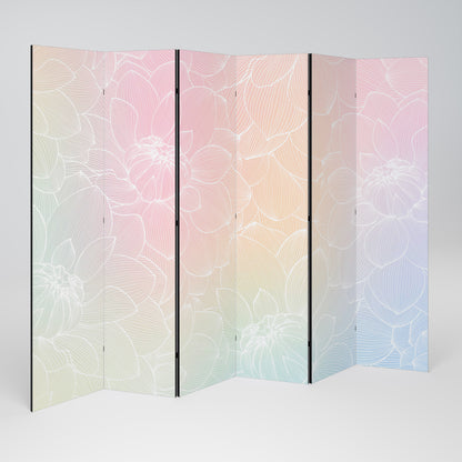 ELEGANT FLORAL FUSION 6-Panel Room Divider