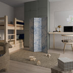 LUSH LINEAR BLOOMS Biombo de 3 paneles