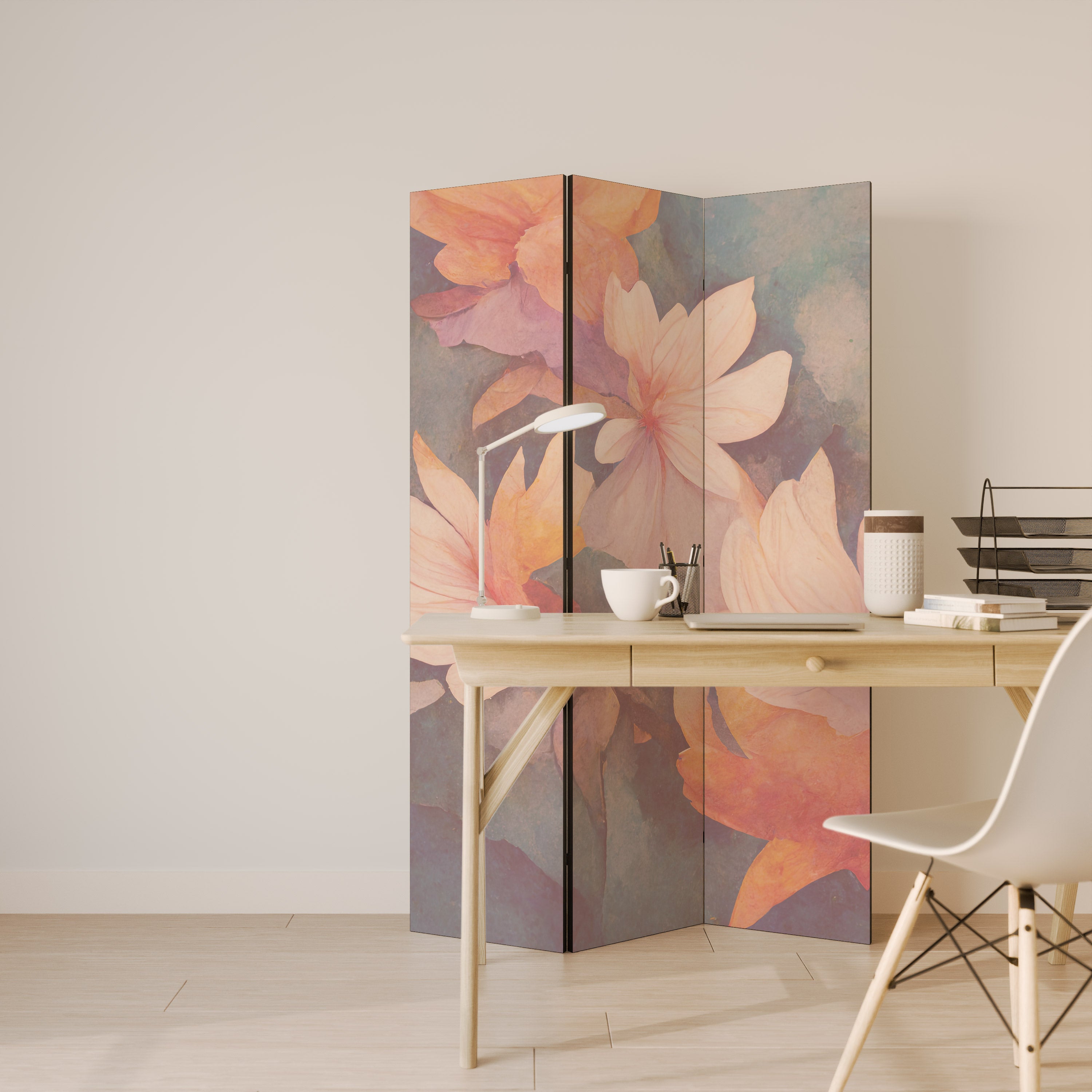 PETAL GRACE Decorative 3-Panel Room Divider