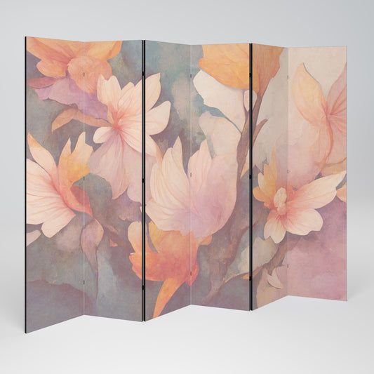 PETAL GRACE Biombo de 6 paneles