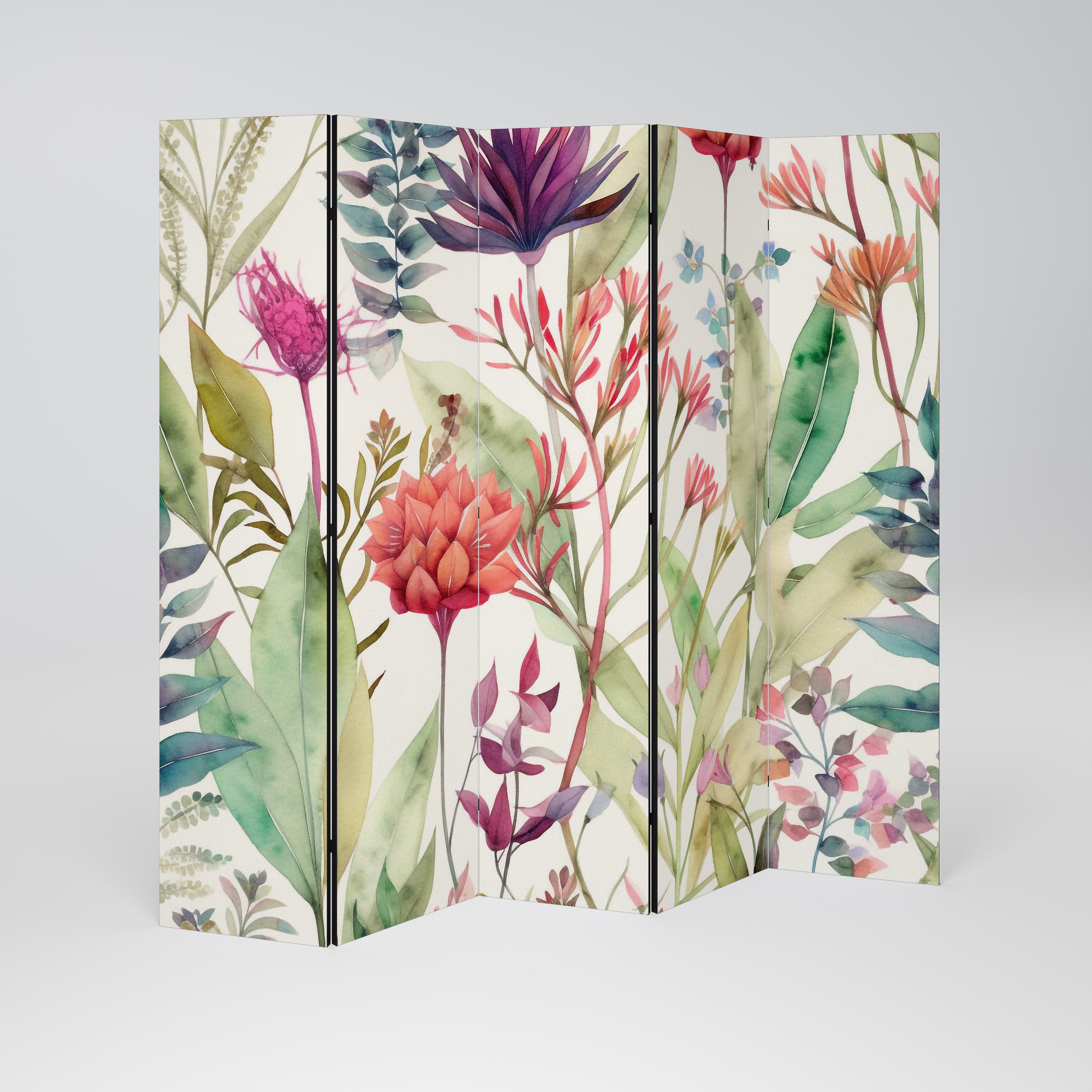 HERBAL FIESTA Decorative 5-Panel Room Divider