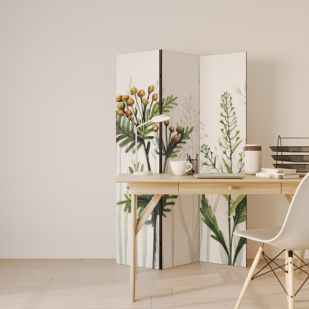 HERBAL DREAM Biombo de 3 paneles