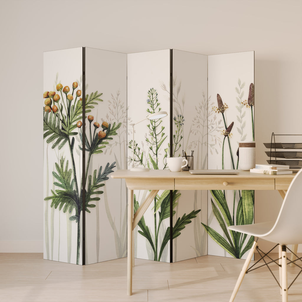 HERBAL DREAM Decorative 5-Panel Room Divider
