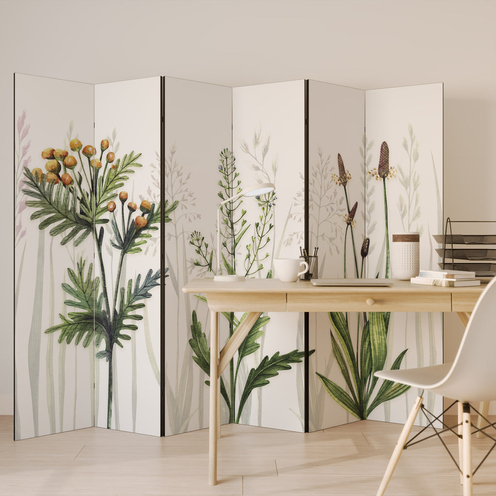 HERBAL DREAM Decorative 6-Panel Room Divider