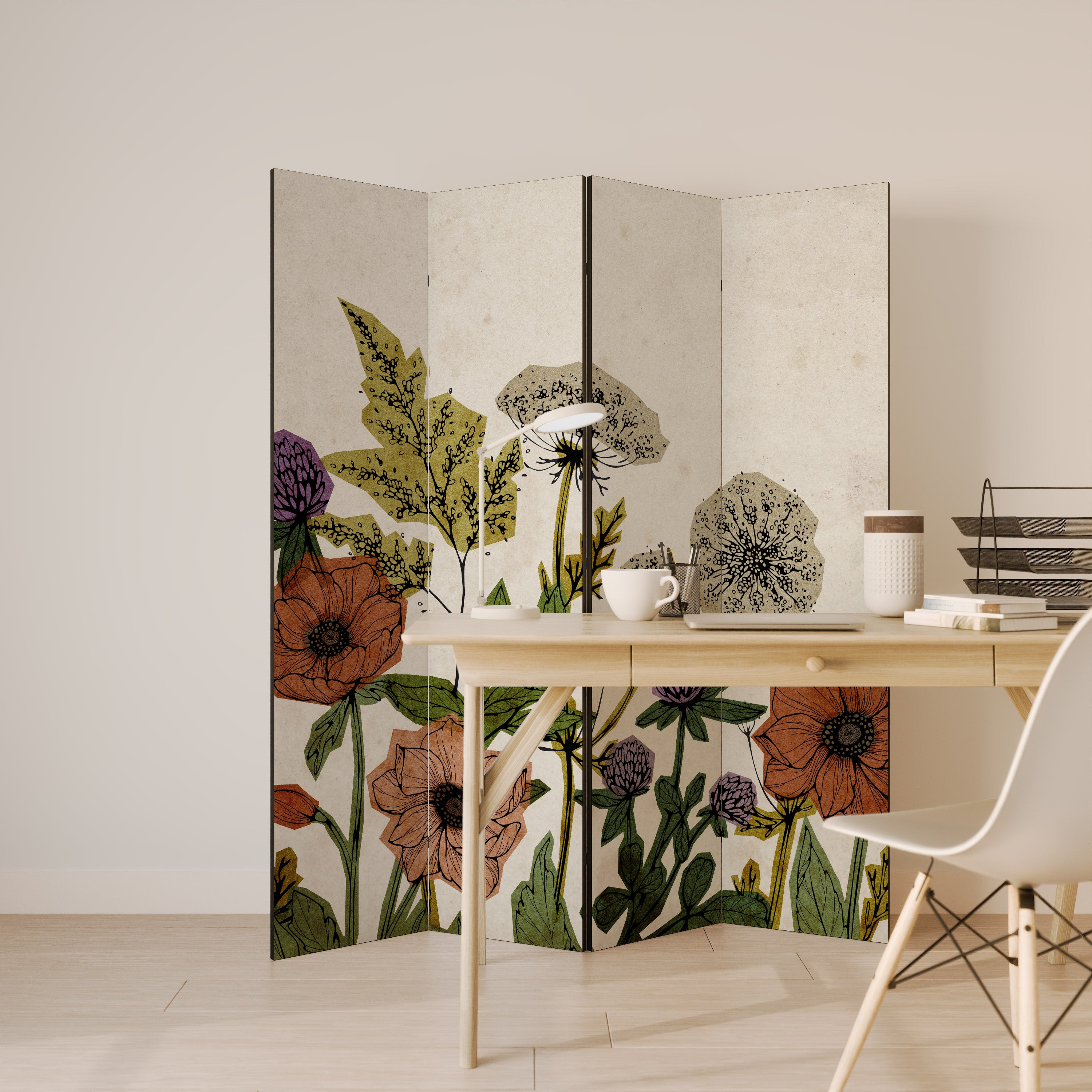 SPROUT ELEGANCE Biombo de 4 paneles