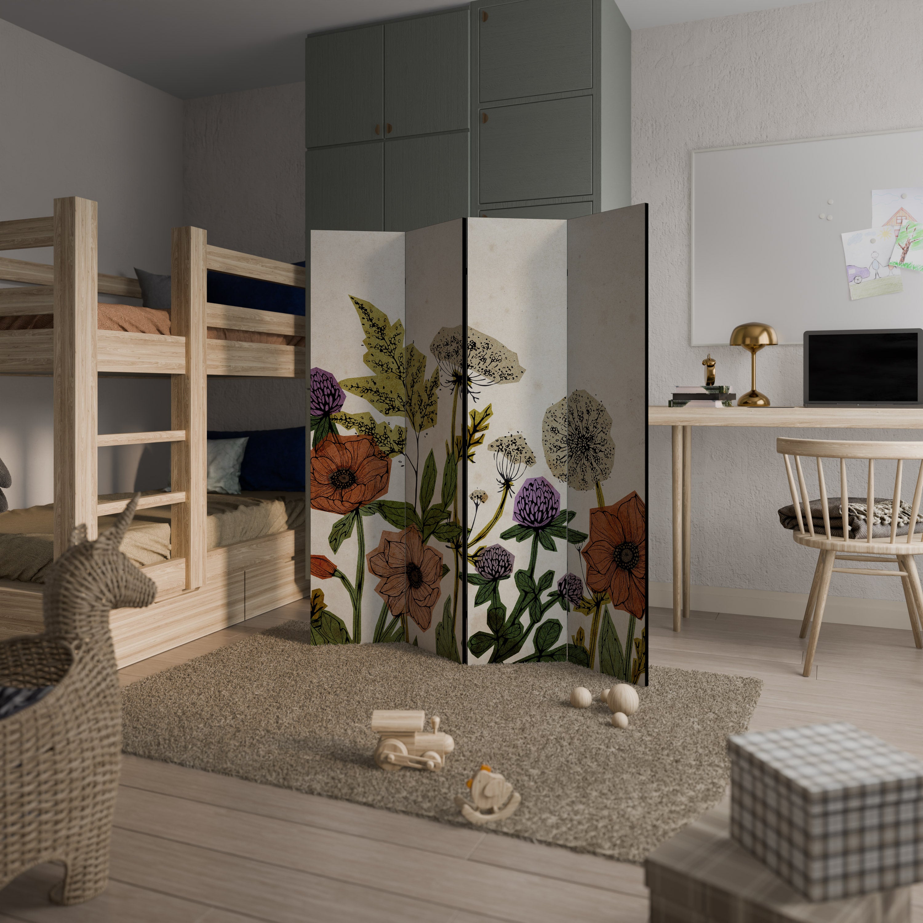 SPROUT ELEGANCE Biombo de 4 paneles