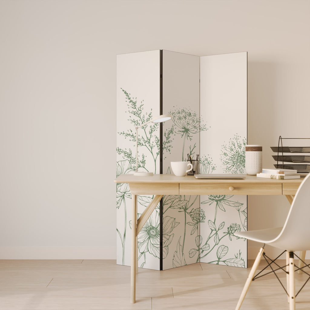 WILDER BEAUTY Biombo de 3 paneles