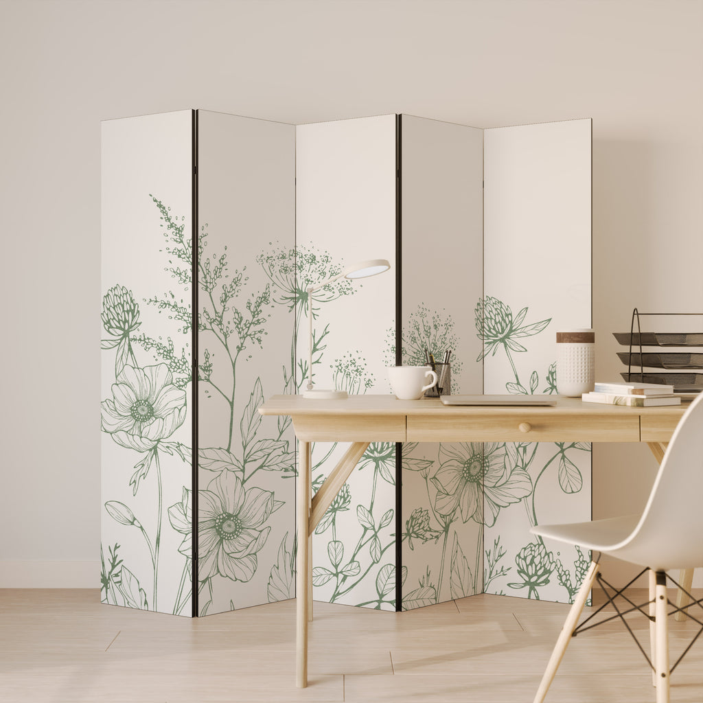 WILDER BEAUTY Decorative 5-Panel Room Divider