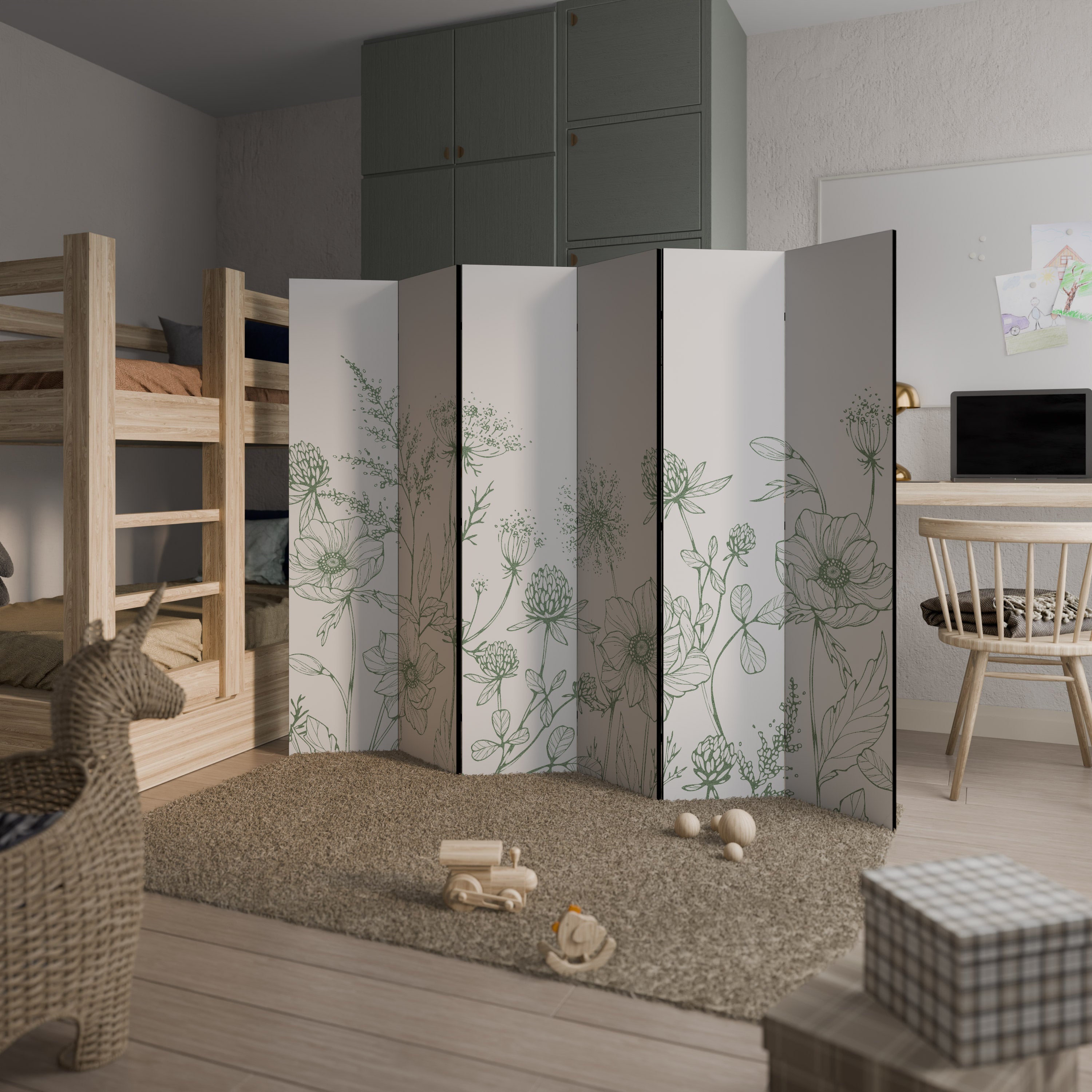 WILDER BEAUTY Decorative 6-Panel Room Divider