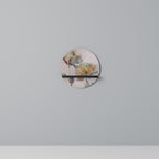 SOFTEN POPPY Round Art Shelf In Black Finish