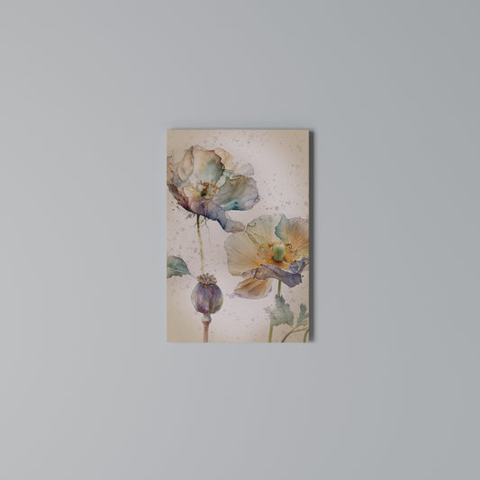 SOFTEN POPPY Cuadro en lienzo vertical