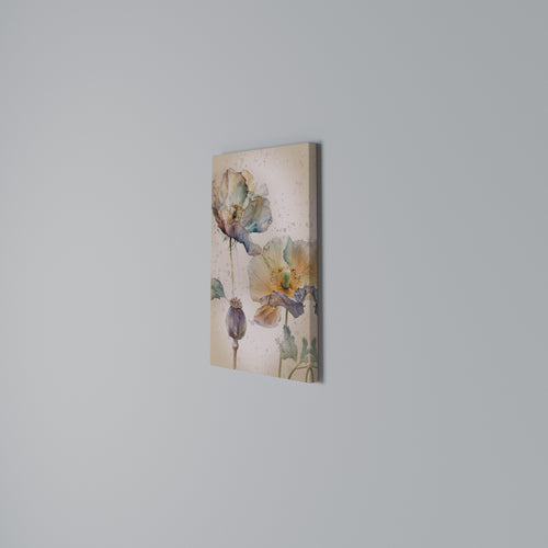 SOFTEN POPPY Cuadro en lienzo vertical